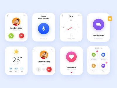 IOS Watch Cards UI Kit