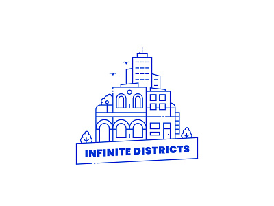 Infinite Districts – Logo design branding icon logo logo design logodesign logotype monoline monoline logo monolinear vector