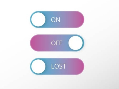 On or Off Toggles app mock up toggle toggle switch ui ui ux ux vector