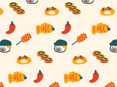 Korean Street Food Pattern