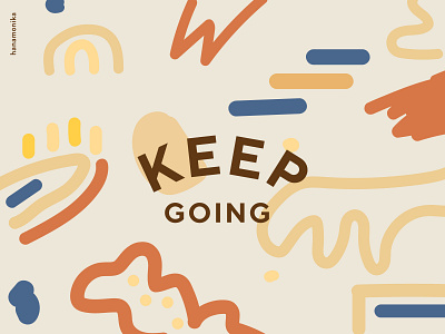 Keep Going! design illustration lineart pattern pattern design patterns quotes vintage