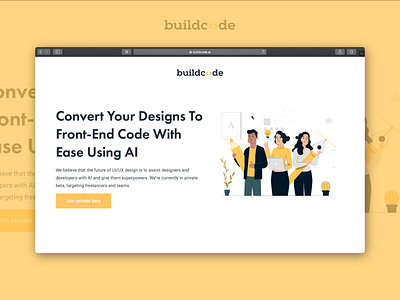 Buildcode AI landing page