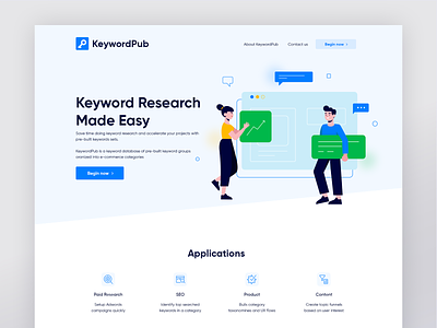 KP - Keyword research made easy - homepage design