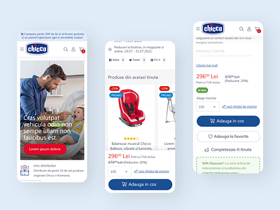 Chicco Romania - mobile ecommerce website redesign baby baby shop branding clothing store contentspeed design ecommerce fashion kids mobile mobile design online store responsive shop ui uiux design user interface ux website website design