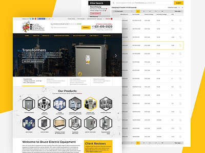 BEE Bruce Electric Equipment website redesign electricity ui user interface ux website website design