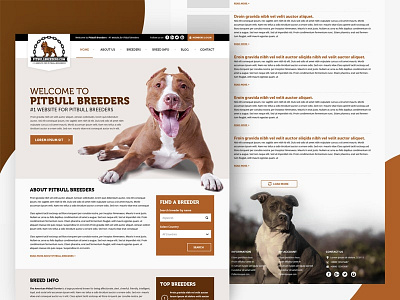 Pitbull Breeders Wordpress Theme animal breeders design pitbull theme website wordpress