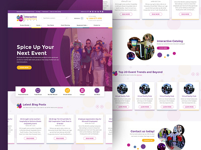InteractiveParty website redesign colourful fun interactive party ui ux website website design