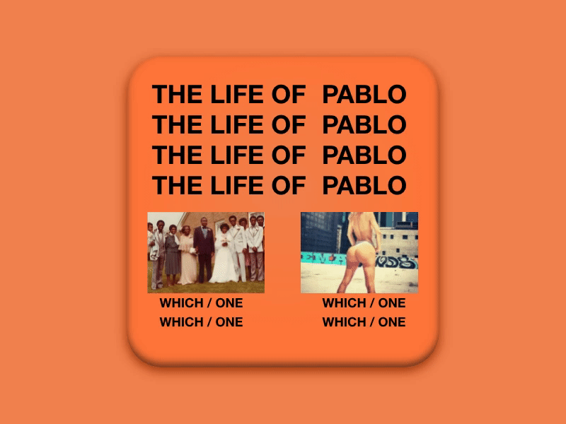 Album Covers - The Life of Pablo album cover design interaction kanyewest music ui ux