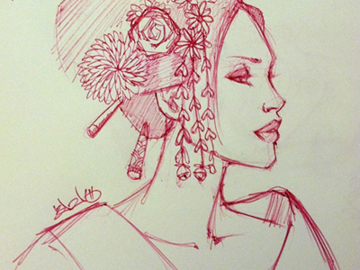 Friday723 illustration pen sketch woman