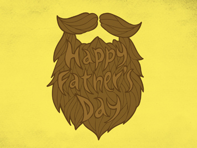 Fathers day beard fathers day lettering mustache type