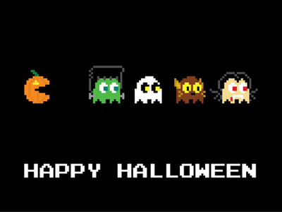 Thurs1139 ghost halloween icons pacman pixel