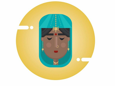Indian woman adobe illustrator character design flat design icon illustration vector