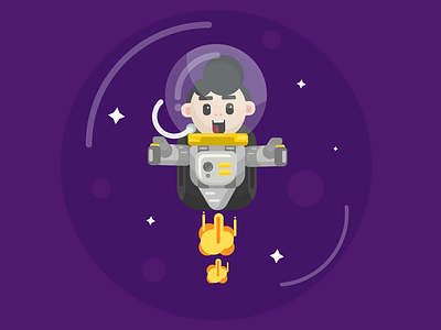 Cute space game character