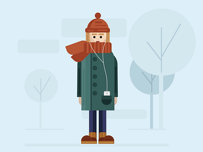 Winter is coming adobe illustrator character design colours flat illustration illustrator vector