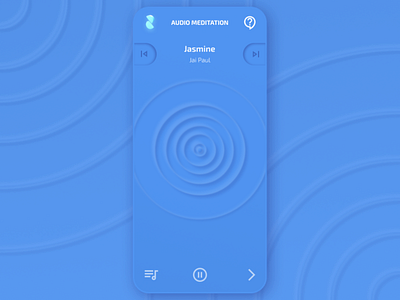 Radial Ripples audio visualization 2020 animation audio concept css mobile mobile ui neomorphism neumorphism sound ui