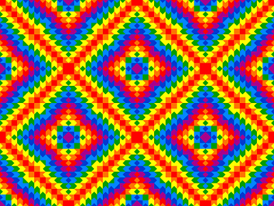 Bright rainbow pattern in Mexican style rainbow textile