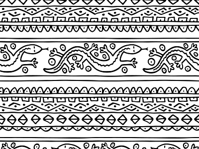 Lizard pattern ethnic