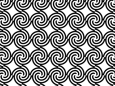 Pattern with monochrome spirals monochrome