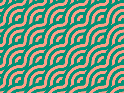 Pattern with colorful waves of circles and rings curve