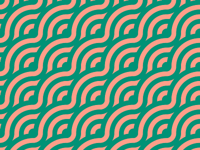 Pattern with colorful waves of circles and rings