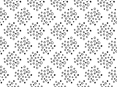 Pattern of hand drawn decorative circles and dots dotted