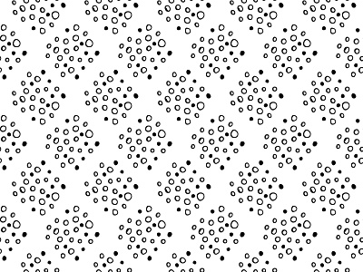 Pattern of hand drawn decorative circles and dots dotted