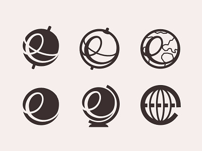 'E' + Globe Brandmark