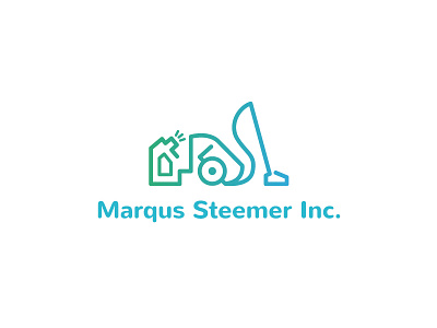 Logo for Marqus Steemer Inc. branding clean cleaning logo colors dribble eco gradinet logo