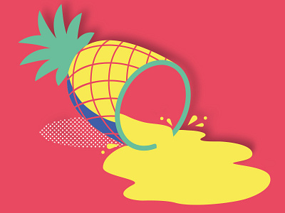 Paint-Pineapple-Apple-Paint art dribbble graphic illustration paint photoshop pineapple shot tshirt vector yellow