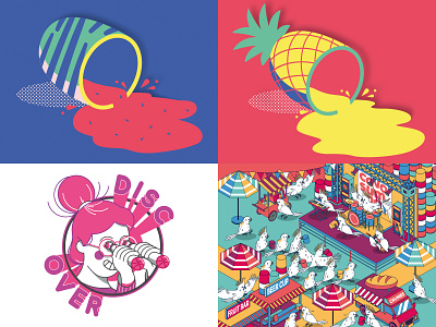 Top Four! 2018 color dribbble flat graphic illustration top4shots