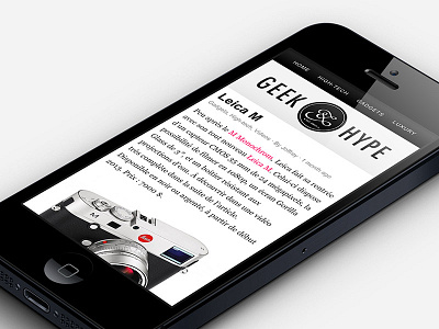 Geek&Hype Responsive black iphone responsive retina web design website