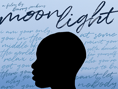 Moonlight Movie Poster barry jenkins moonlight oscar typography