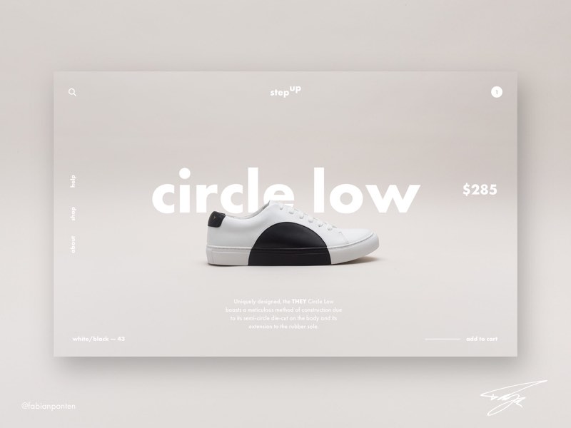 Shoe Store Website Design | StepUp (UI 