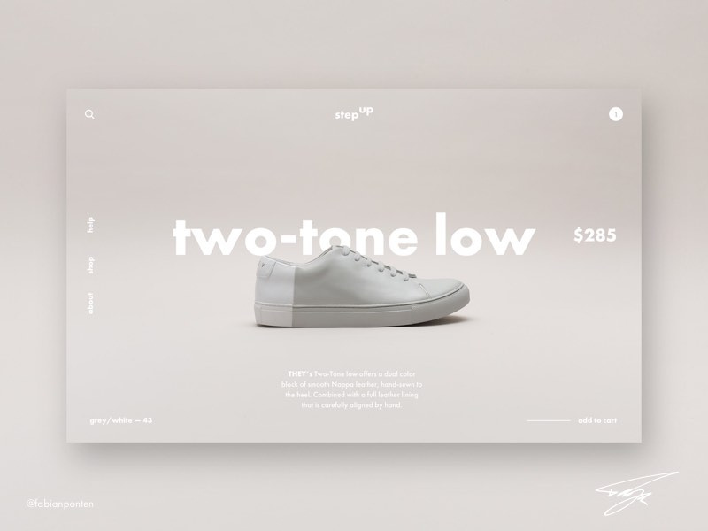 Shoe Store Website Design | StepUp (UI Design in Sketch #12) shoe store website design website design shoes design shoe shop step up stepup ui design sketch sketch design ui design sketch