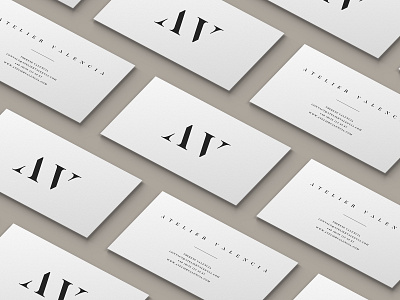 Atelier Valencia - Business Card Design branding business card business card design design logo logo design