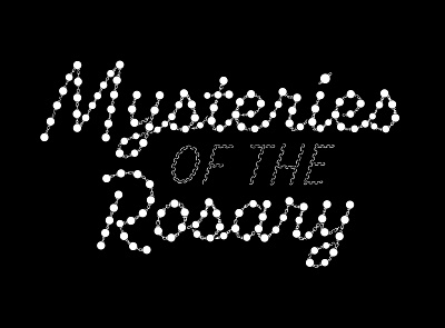 Mysteries of the Rosary beads branding catholic christian christianity cursive design graphic jesus lettering logo mary our lady prayer reosary script title virgin