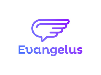Evangelus Logo branding catholic christian christianity design e graphic jesus logo logomark wing