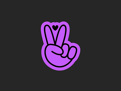 ✌️ Animated Stickers: Peace animated animation branding design graphic hands heart illustration logo peace sticker