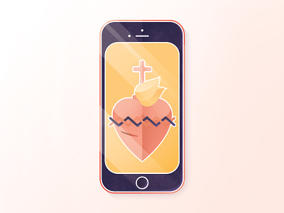 Sacred Heart App app catholic christian church design graphic heart illustration jesus phone sacred smartphone