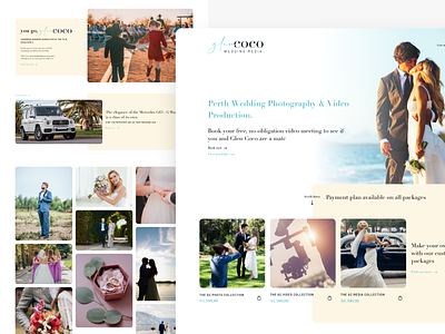 Wedding Photography & Video Production Website ui uiux ux video website design weeding