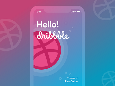 Hello dribbble! debuts design first mobile shot thanks ui ux