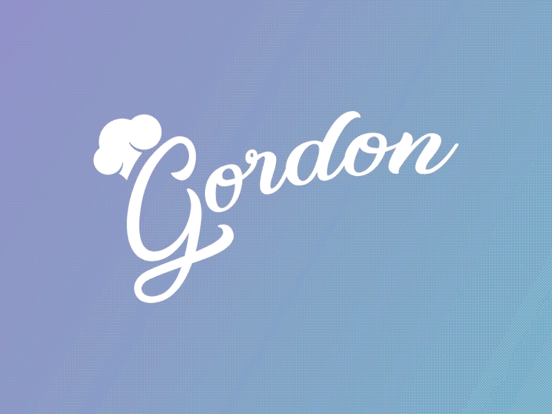 Gordon - Logo Animation ae animation design gradient handlettering logo motion