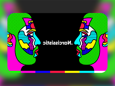 .Narcissistic design gaussian gradient background graphic illustration menphis mirror neon colors rgb vibrant colors