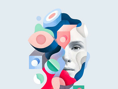 Persona Non Data by Mathieu Clauss affiche création data forme illustration illustrator portait