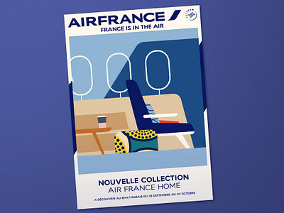 Air France affiche air france bhvmarais flat design illustrator photoshop poster