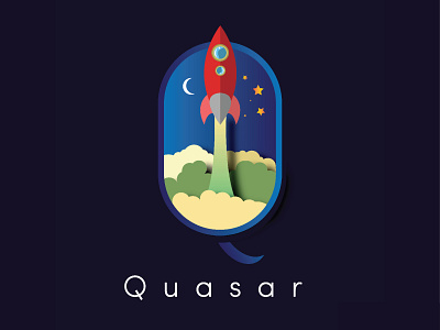 Quasar logo design illustration logo vector