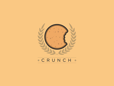 crunch logo art branding design flat illustration illustrator logo logodesign minimal vector