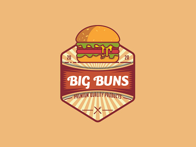Burger Logo art branding burger design flat hexagonal illustration illustrator logo logodesign minimal vector
