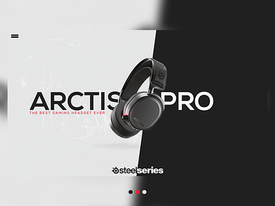 SteelSeries Advertisement ad adobe photoshop advertising arctis pro black white branding design redesign steelseries