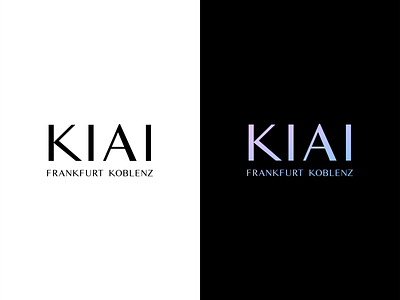 Kiai Logo Design black white branding design flat logo typography